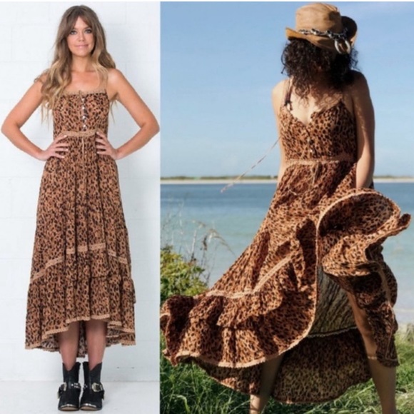 Shop_Fig Dresses & Skirts - Bohemian Saphari Leopard Maxi Summer Dress